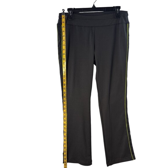Tangerine Ladies Medium Graphite & Sulphur Green Athletic Pants 88% Polyester 12 - Picture 7 of 8